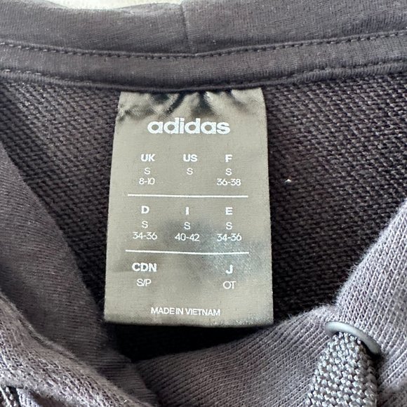 Adidas Essentials Linear Pullover Black Hoodie - Size Small - Picture 3 of 6